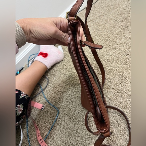 Margot Radley Brown Pebbled Leather Crossbody Bag - Picture 8 of 10